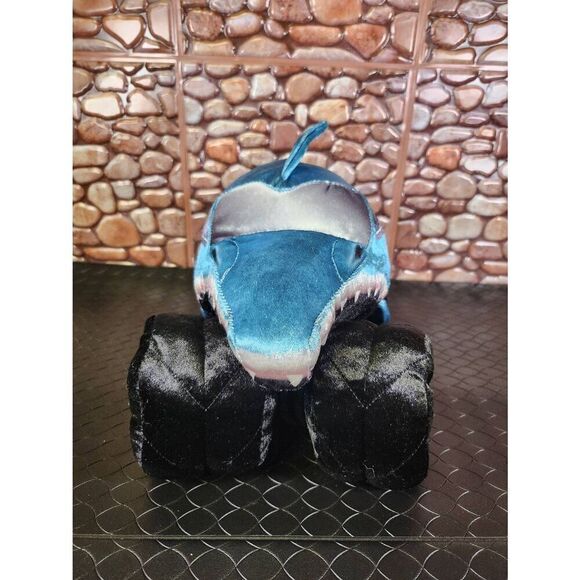 Monster Jam Megalodon Shark Monster Truck Plush 17" Jumbo #A29 - Picture 2 of 9